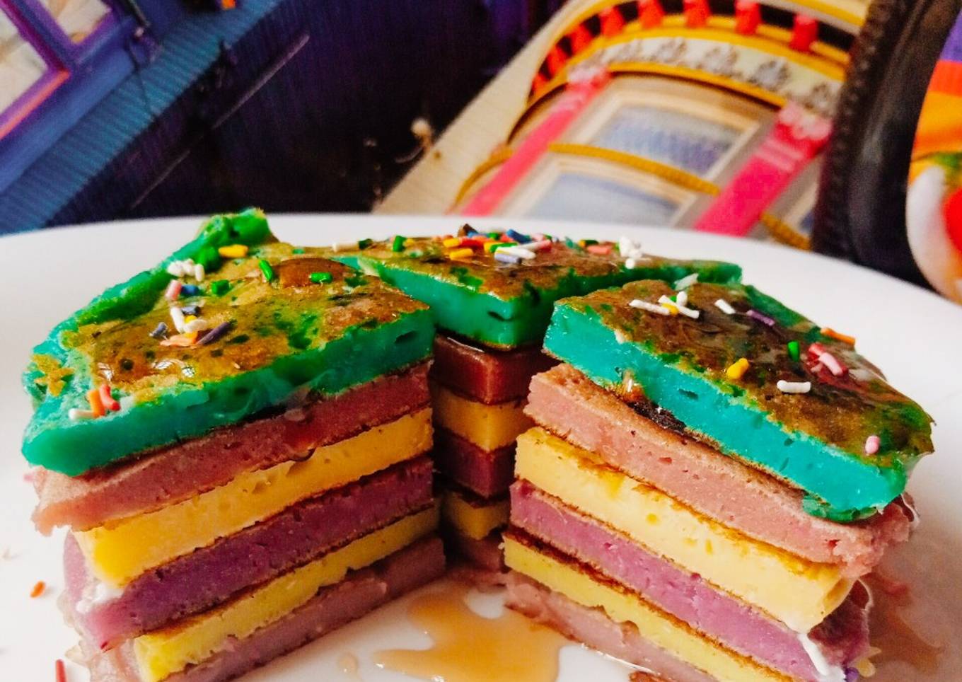tricolor pancakes