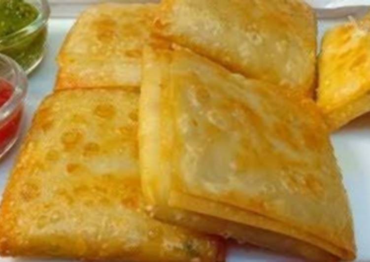 Simple Way to Prepare Homemade Chicken cheese crepes 🤩🤩