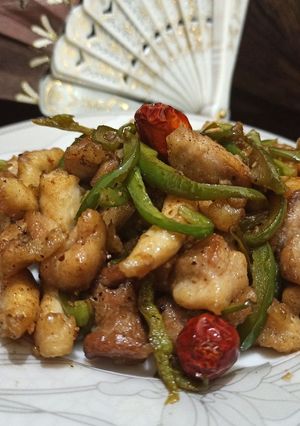 A picture of Chicken dry chilli.