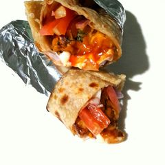 A picture of Onion Pakoda Roll.