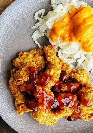 Foto resep Tori Karaage with Teriyaki Glaze