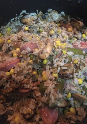 Una foto de Arroz con choritos