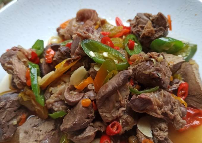 Cara Memasak Tumis atiampela cabe ijo Yang Enak