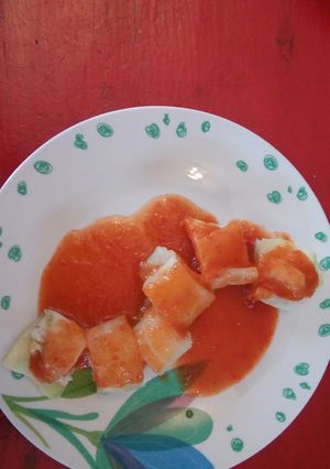 Una foto de Rollos de col, pollo y arroz