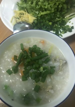 Hình của món Cháo Hào bồi bổ tinh lực.