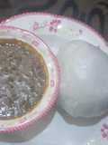 Tuwon Garin shinkafa da Alabo da Miyan ganye Waken Suya da Gyada