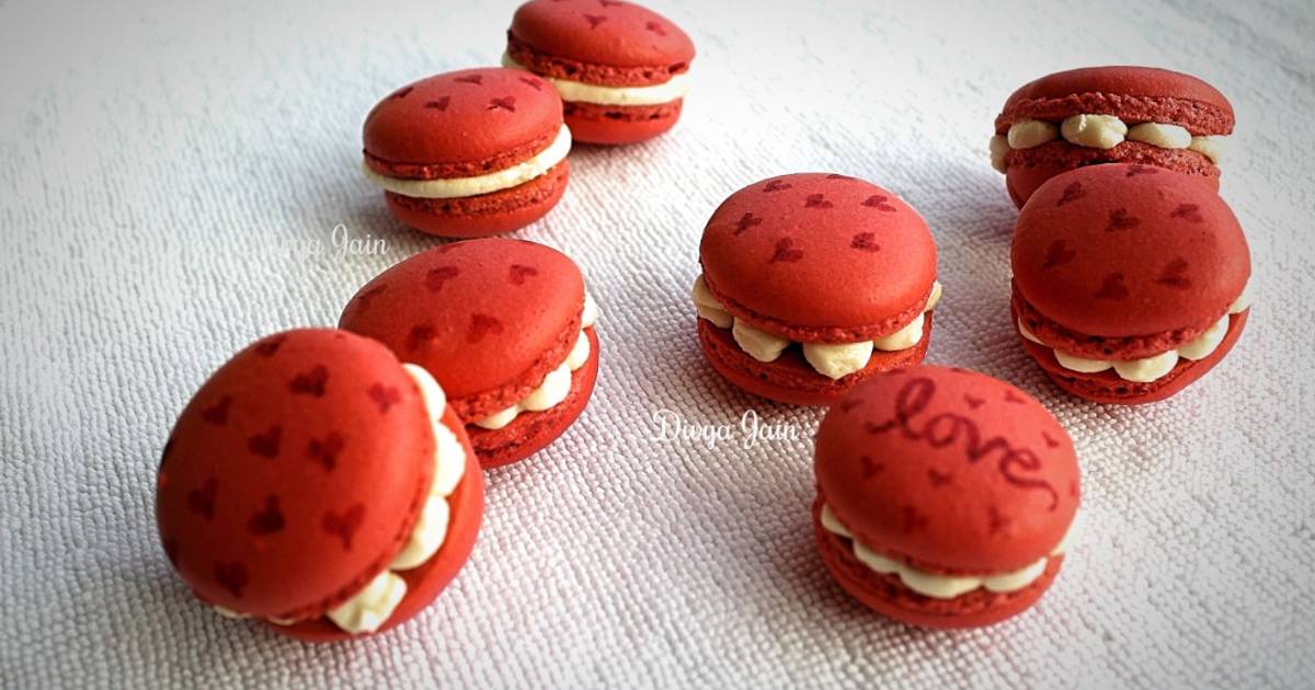 Eggless Raspberry Rose Macarons Aquafaba Recipe By Divya Jain Cookpad