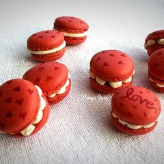 A picture of Eggless Raspberry Rose Macarons (Aquafaba).