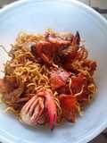 Mie masak kepiting