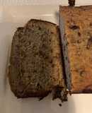 BUDÍN DE BANANA, pasas de ARÁNDANOS y NUECES sin gluten ni lácteos ni azúcar