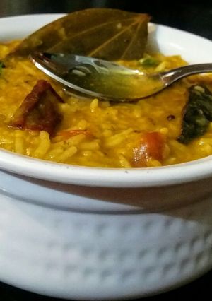 A picture of Moong dal khichdi.