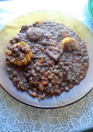 Una foto de Cazuela de lentejas
