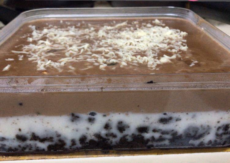 Resep Puding keju oreo dgn coklat melt oleh Chacha - Cookpad