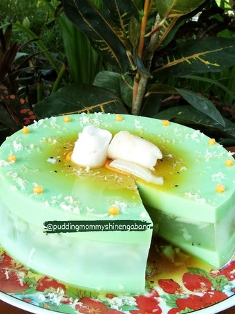 Resep PuddingMommyShine - Pudding Melon lapis kelapa muda dan Lelehan Madu Enak Dan Mudah
