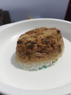 Foto resep Nasi tim ayam tahu kecap (mpasi 12m+)
