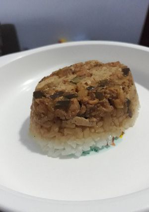 Foto resep Nasi tim ayam tahu kecap (mpasi 12m+)
