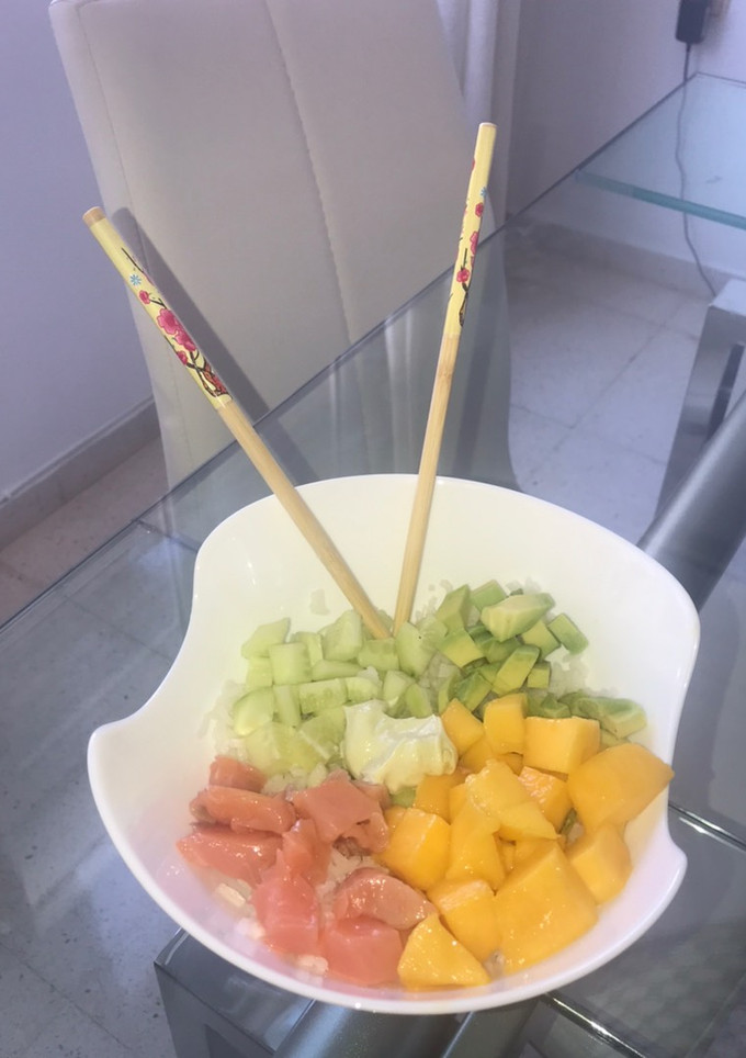 Una foto de Poke bowl a mi manera