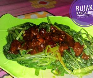 Resep mudah Rujak Kangkung (ala Bumil) Mantul Banget