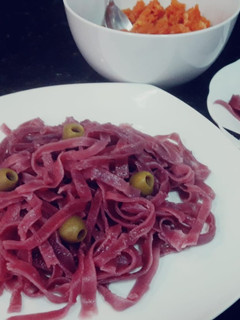 Una foto de Pasta Rosa - 3 ingredientes! Remolacha