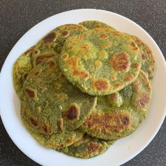 A picture of Spinach parathas.