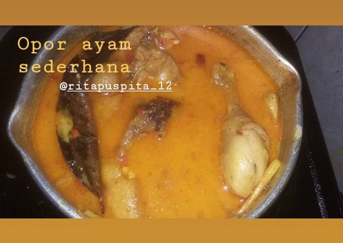 Opor ayam sederhana