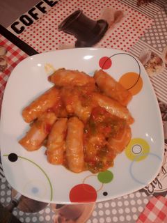 Una foto de Salchichas en salsa