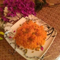 A picture of Kesariya pulao.