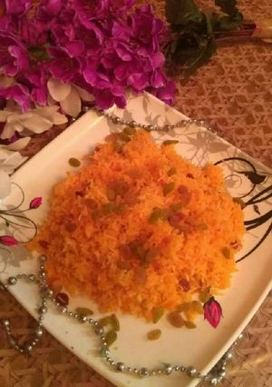 A picture of Kesariya pulao.