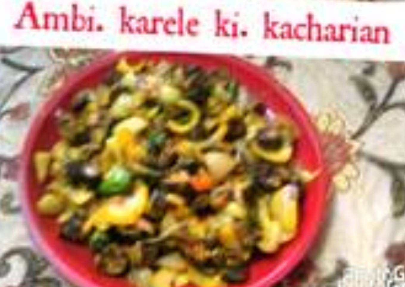 Bittergourd with raw mango