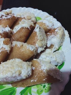 صورة لوصفة قطايف بالكريمه