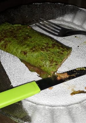 Una foto de Panqueques de espinaca
