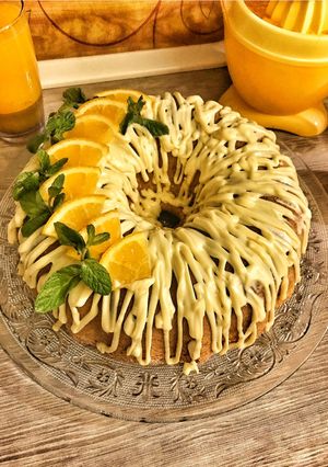 صورة لوصفة كيكة البرتقال بكريمة الجبنة