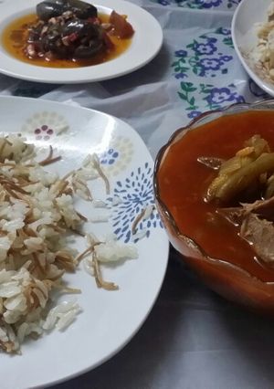 صورة لوصفة فاصوليا خضراء مع اللحم