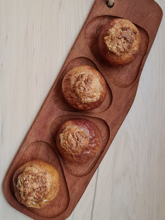 Una foto de Manzanas asadas 🍎🍎🍎🍎 con relleno saludable