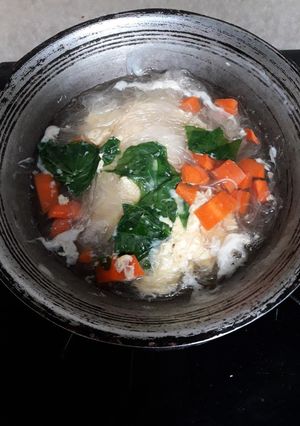 รูปของ ต้มวุ้นเส้นไข่น้ำ🥕🥚🥬