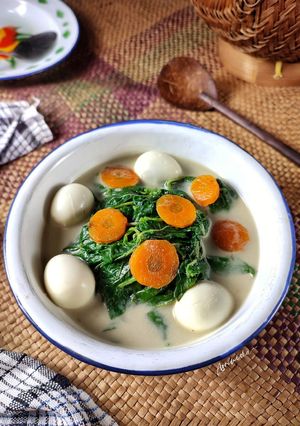 Foto resep Bobor Bayam Telur Puyuh