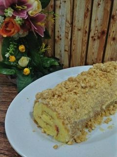 Foto resep Roll Cake strawberry Nougat
