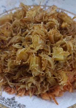 صورة لوصفة بطاطا وشعيرية ببهارات البرياني