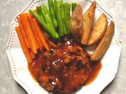 Gambar steak saus barbeque