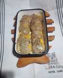 Medallones de harina de maíz con salsa de puerro y verdeo
