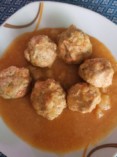 Una foto de Albóndigas de pollo Strogonoff en Thermomix