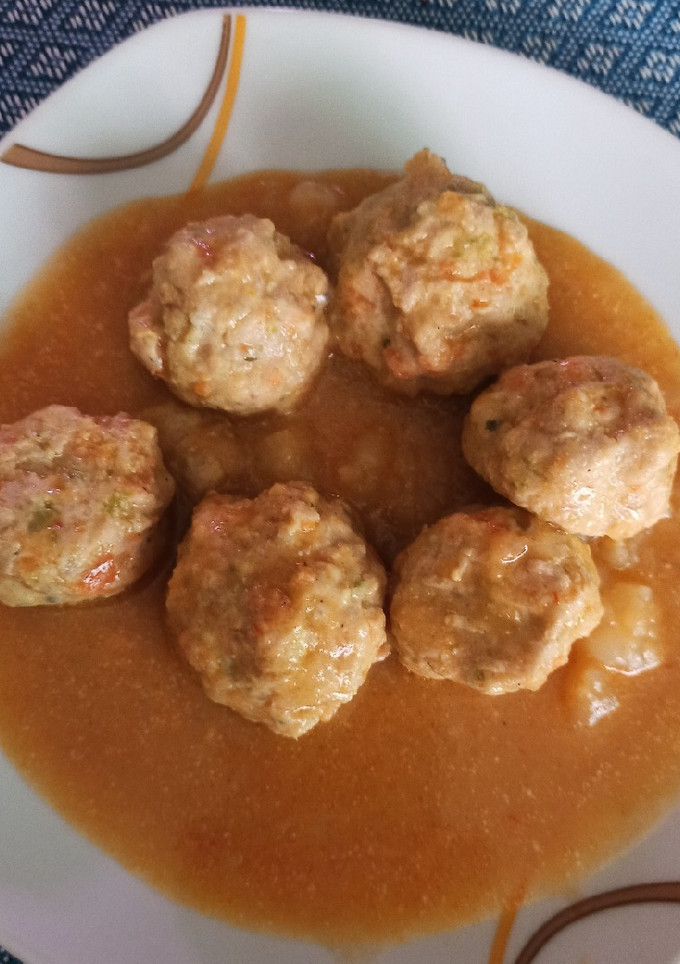 Una foto de Albóndigas de pollo Strogonoff en Thermomix