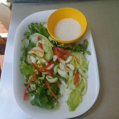 Vegetable salad with yoghurt dressing. # Eastercontest# A picture of Vegetable salad with yoghurt dressing. # Eastercontest#.