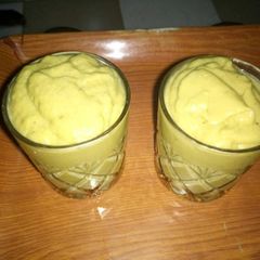 A picture of Banana and avocado smoothie.