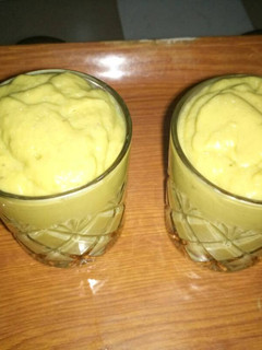 A picture of Banana and avocado smoothie.