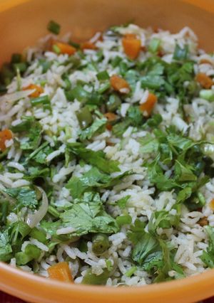 A picture of Spring Onion Fried Rice.