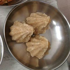 A picture of Jaggery Choorma modaks.