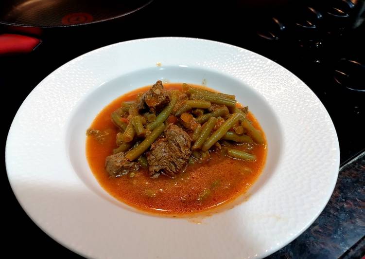 Resep Buncis Daging sapi sauce merah Anti Gagal