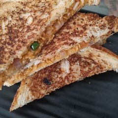 Sev namkeen veg sandwich A picture of Sev namkeen veg sandwich.
