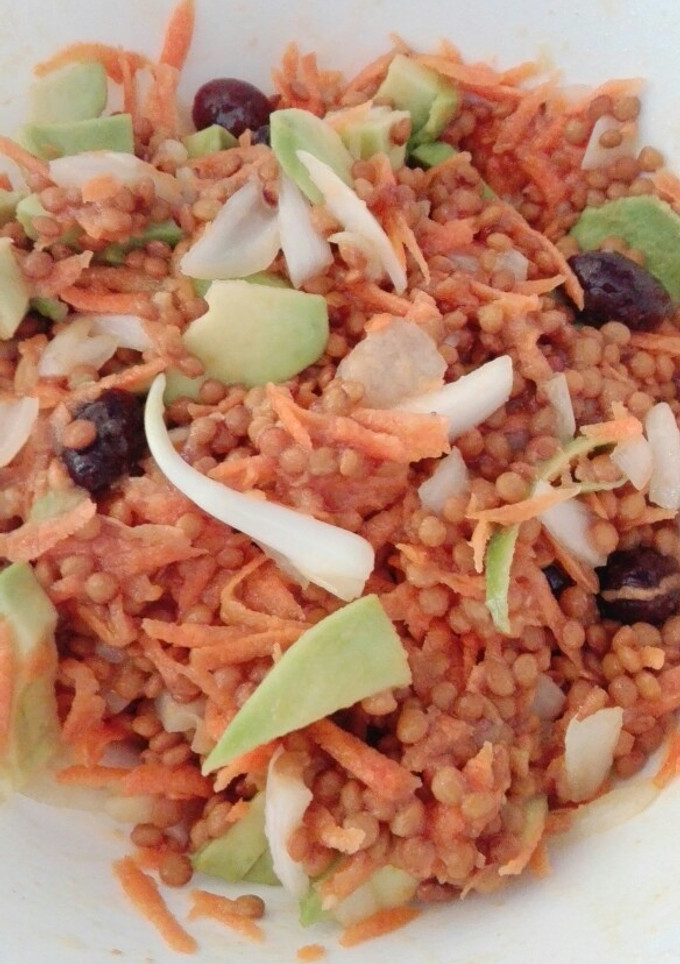 Una foto de Ensalada de lentejas